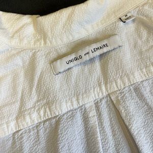 Uniqlo x Lemaire crisp white short sleeve seersucker shirt